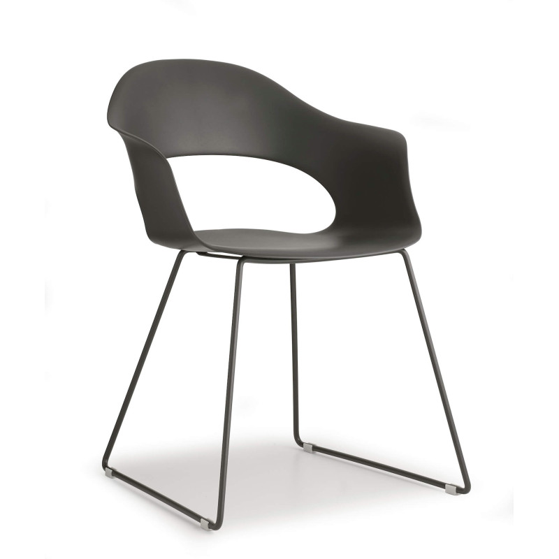 FAUTEUIL RETRO EN MÉTAL ET POLYPROPYLÈNE LADY B