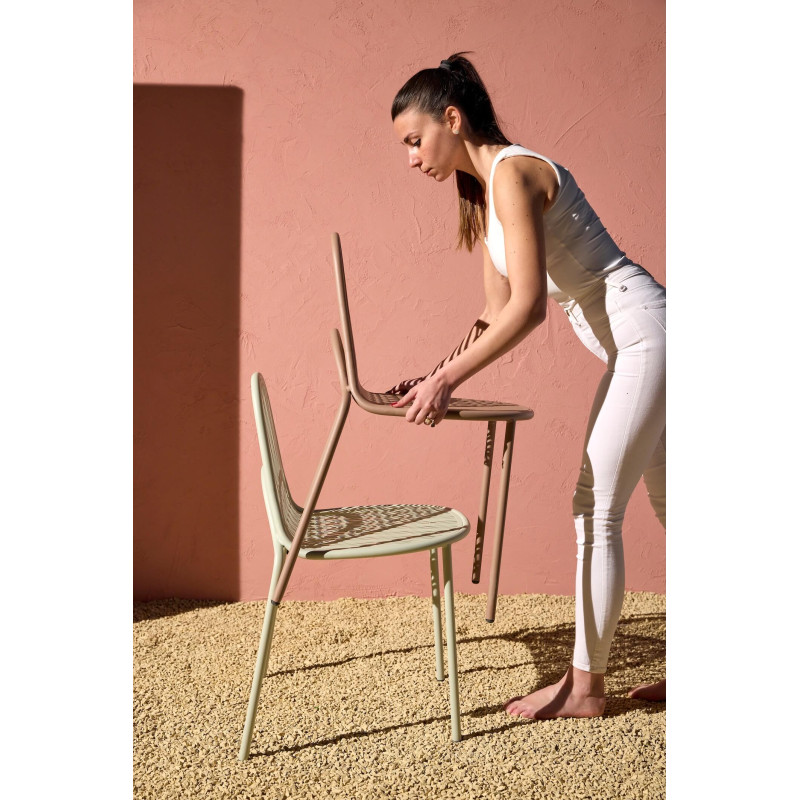 CHAISE DE TERRASSE EN MÉTAL  CONTEMPORAINE MALVASIA