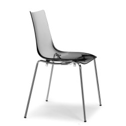 CHAISE DE CUISINE ZEBRA EN MÉTAL ET PLEXIGLAS