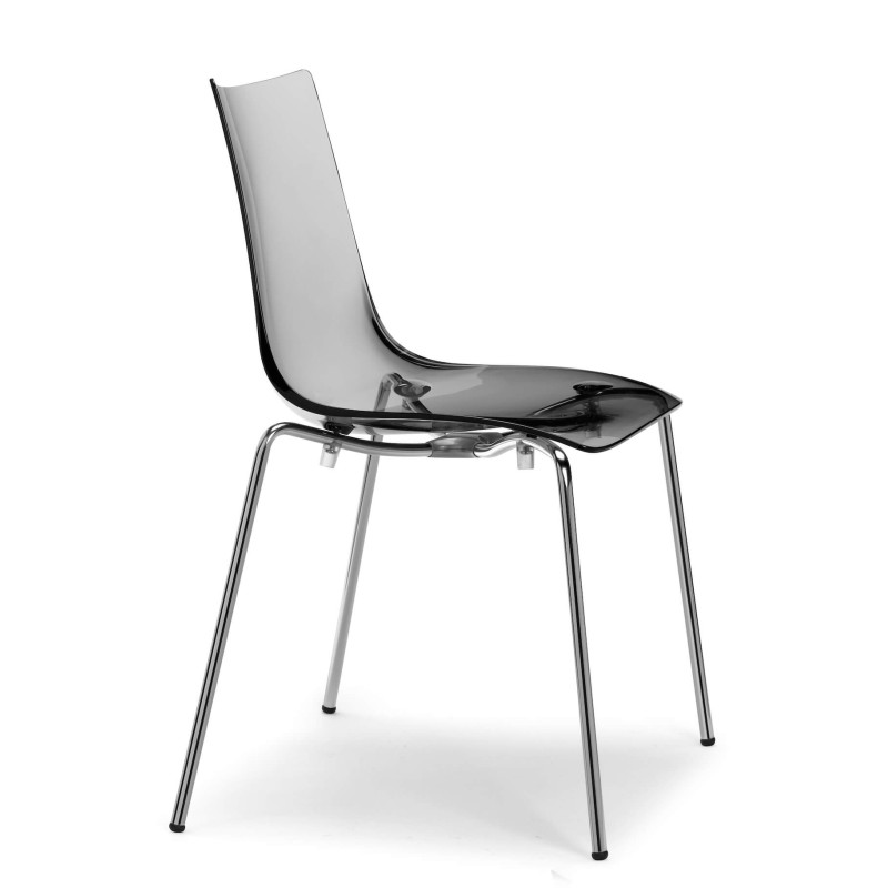 CHAISE DE CUISINE ZEBRA EN MÉTAL ET PLEXIGLAS