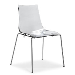 CHAISE DE CUISINE ZEBRA EN MÉTAL ET PLEXIGLAS