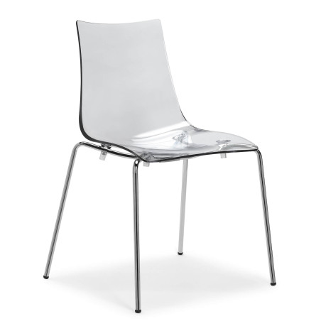 CHAISE DE CUISINE ZEBRA EN MÉTAL ET PLEXIGLAS