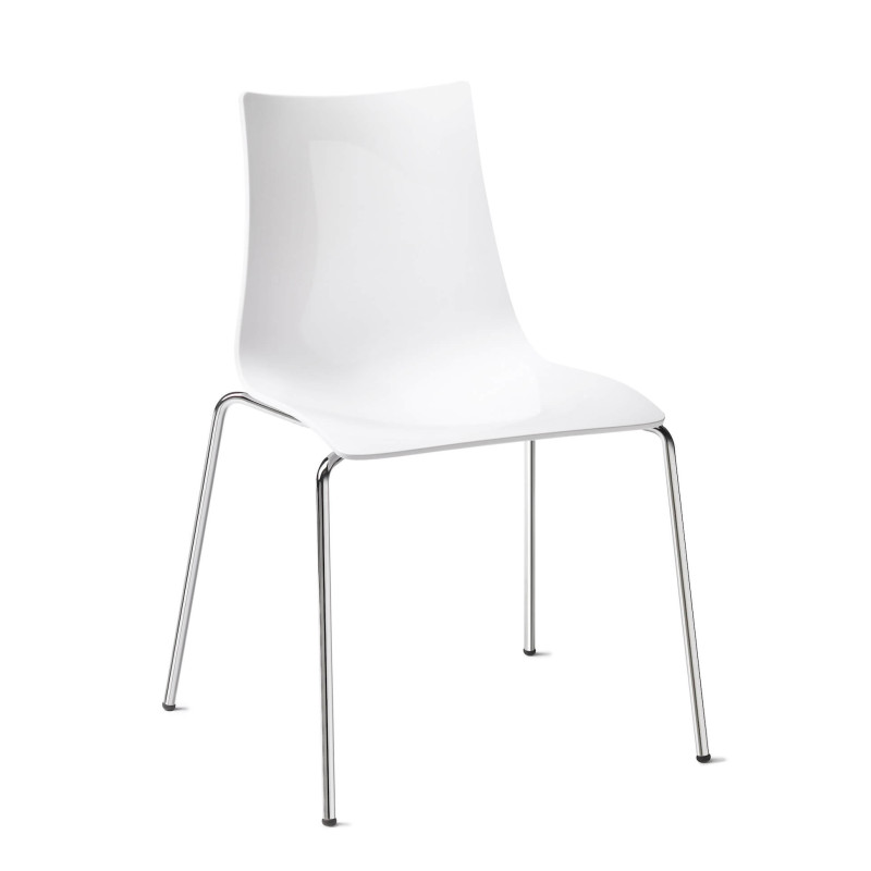 CHAISE DE CUISINE ZEBRA EN MÉTAL ET PLEXIGLAS