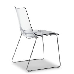 CHAISE RÉTRO ZEBRA EN MÉTAL ET PLEXIGLAS