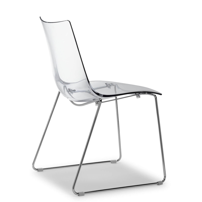 CHAISE RÉTRO ZEBRA EN MÉTAL ET PLEXIGLAS