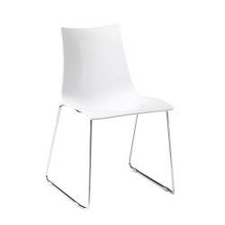 CHAISE RÉTRO ZEBRA EN MÉTAL ET PLEXIGLAS