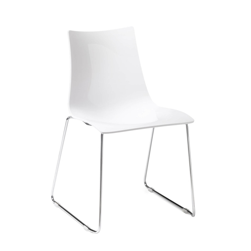 CHAISE RÉTRO ZEBRA EN MÉTAL ET PLEXIGLAS
