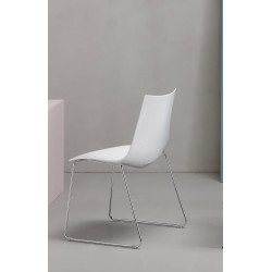 CHAISE RÉTRO ZEBRA EN MÉTAL ET PLEXIGLAS