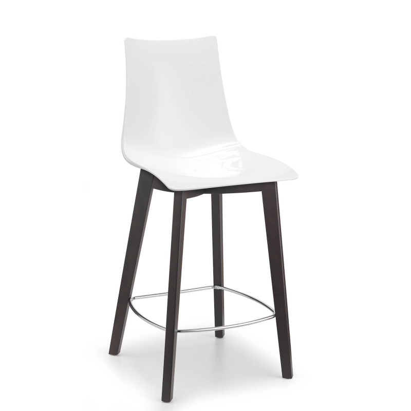 TABOURET D'ÎLOT EN BOIS ET PLEXIGLAS ZEBRA