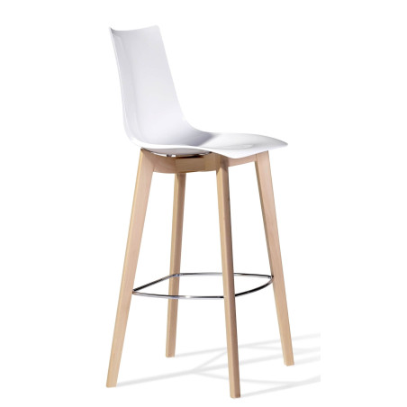 TABOURET D'ÎLOT EN BOIS ET PLEXIGLAS ZEBRA