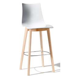 TABOURET D'ÎLOT EN BOIS ET PLEXIGLAS ZEBRA