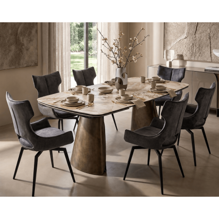 TABLE MODERNE EN CÉRAMIQUE EXTENSIBLE CILE