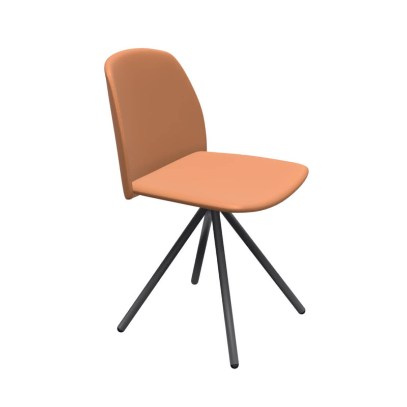 CHAISE CONTEMPORAINE PIVOTANTE SIMILICUIR FIGARO 2