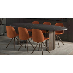 CHAISE CONTEMPORAINE PIVOTANTE SIMILICUIR FIGARO 2