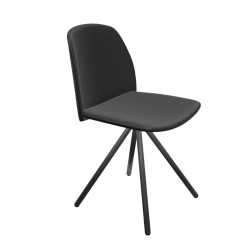 CHAISE CONTEMPORAINE PIEDS MÉTAL FIONA SIMILICUIR