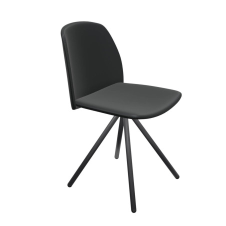 CHAISE CONTEMPORAINE PIEDS MÉTAL FIONA SIMILICUIR