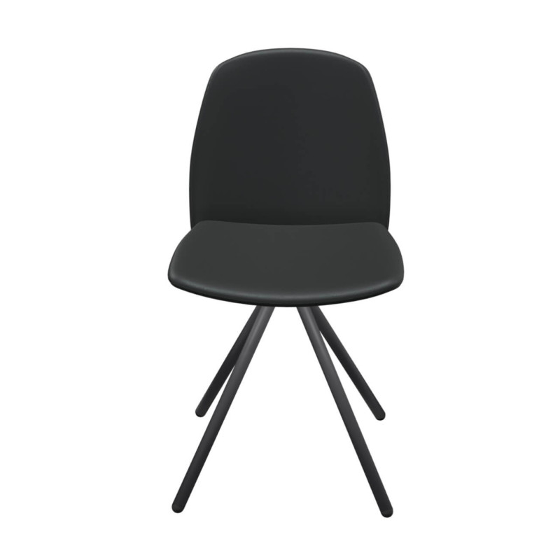 CHAISE CONTEMPORAINE PIEDS MÉTAL FIONA SIMILICUIR