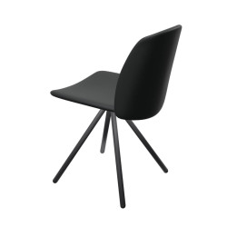 CHAISE CONTEMPORAINE PIEDS MÉTAL FIONA SIMILICUIR