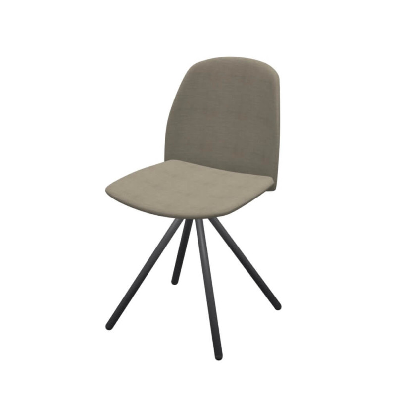 CHAISE CONTEMPORAINE PIEDS MÉTAL FIONA 2 TISSU
