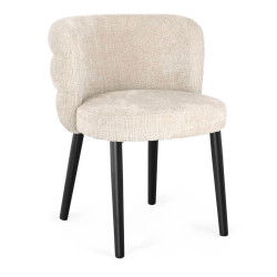 Fauteuil Ronde Contemporain en Tissu et Bois ILMA - Le Chaisier