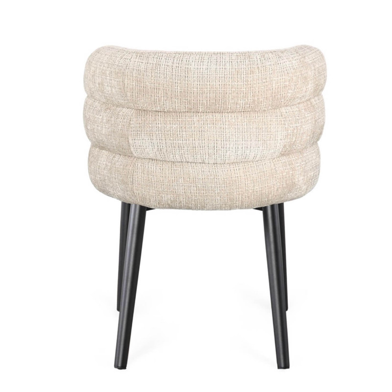 Fauteuil Ronde Contemporain en Tissu et Bois ILMA - Le Chaisier