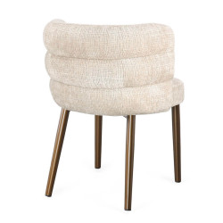 Fauteuil Ronde Contemporain en Tissu et Bois ILMA - Le Chaisier
