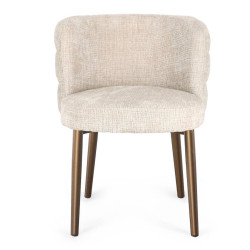 Fauteuil Ronde Contemporain en Tissu et Bois ILMA - Le Chaisier