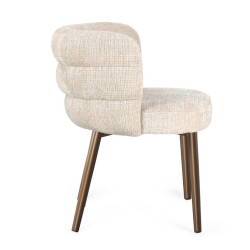 Fauteuil Ronde Contemporain en Tissu et Bois ILMA - Le Chaisier