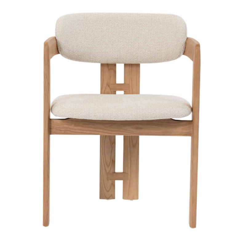 FAUTEUIL SCANDINAVE EN BOIS ET TISSU CAMILLE