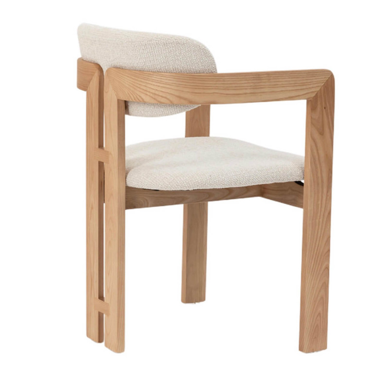 FAUTEUIL SCANDINAVE EN BOIS ET TISSU CAMILLE