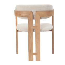 FAUTEUIL SCANDINAVE EN BOIS ET TISSU CAMILLE