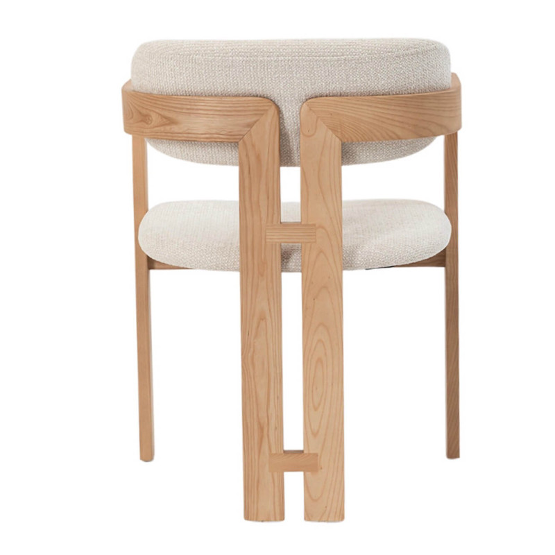 FAUTEUIL SCANDINAVE EN BOIS ET TISSU CAMILLE