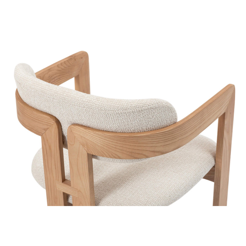 FAUTEUIL SCANDINAVE EN BOIS ET TISSU CAMILLE