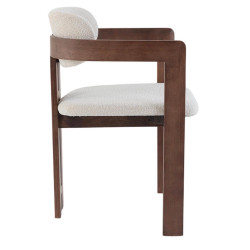 FAUTEUIL SCANDINAVE EN BOIS ET TISSU CAMILLE