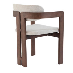FAUTEUIL SCANDINAVE EN BOIS ET TISSU CAMILLE
