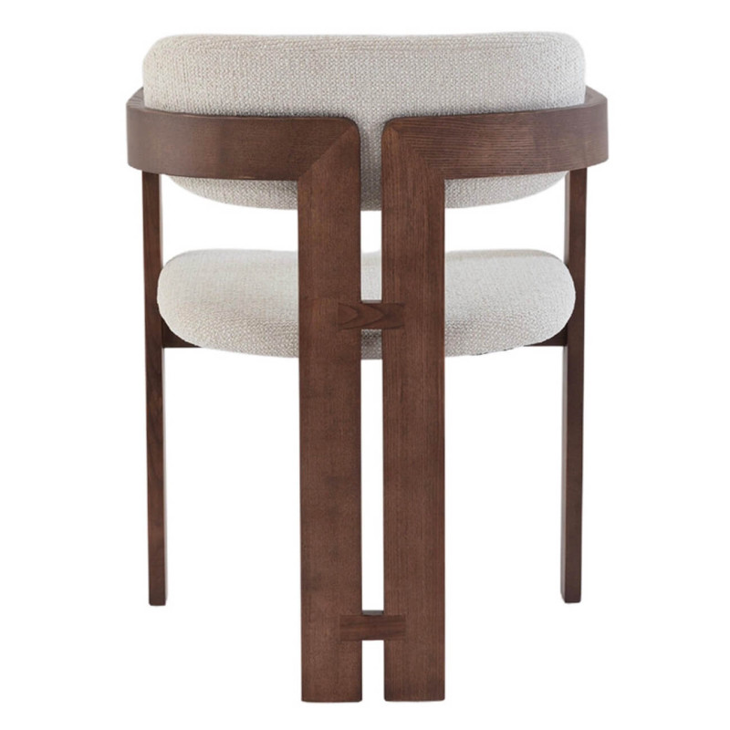 FAUTEUIL SCANDINAVE EN BOIS ET TISSU CAMILLE