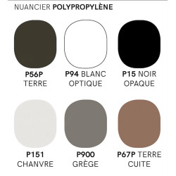 Chaise Accoudoirs Polypropylène et Pieds Bois OPS! - Le Chaisier
