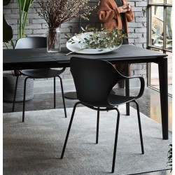 CHAISE ACCOUDOIRS POLYPROPYLÈNE ET PIEDS MÉTAL OPS!
