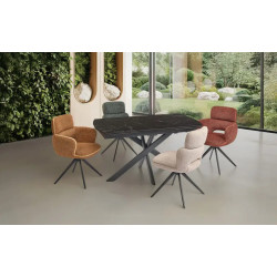 PETITE TABLE DE CUISINE EN CÉRAMIQUE EXTENSIBLE CALYPSO