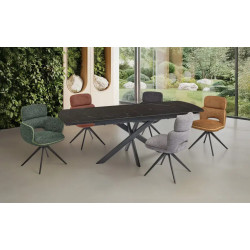 PETITE TABLE DE CUISINE EN CÉRAMIQUE EXTENSIBLE CALYPSO
