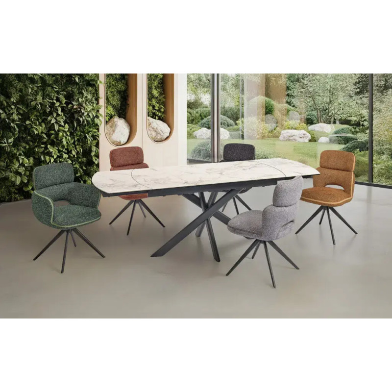 PETITE TABLE DE CUISINE EN CÉRAMIQUE EXTENSIBLE CALYPSO