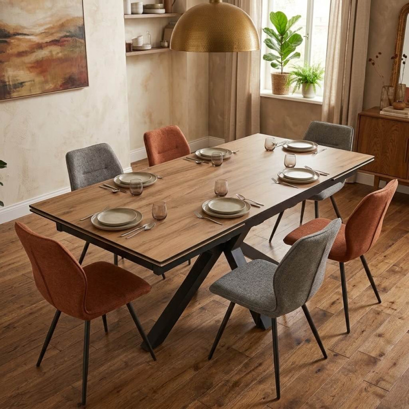 TABLE DE SALLE À MANGER EN CÉRAMIQUE MODERNE TOURNESOL