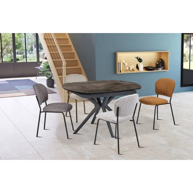 PETITE TABLE EN CÉRAMIQUE EXTENSIBLE OVALE NYMPHEA
