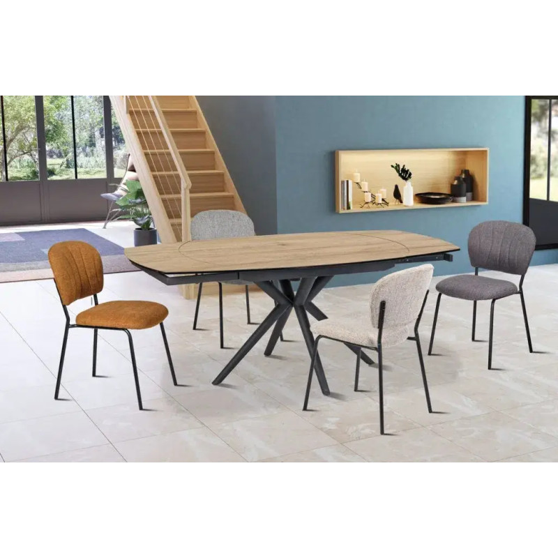 PETITE TABLE EN CÉRAMIQUE EXTENSIBLE OVALE NYMPHEA