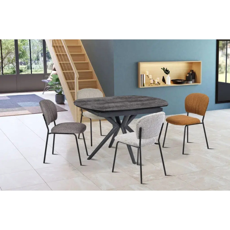 PETITE TABLE EN CÉRAMIQUE EXTENSIBLE OVALE NYMPHEA