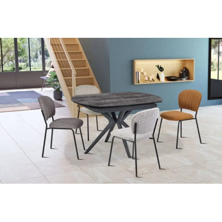PETITE TABLE EN CÉRAMIQUE EXTENSIBLE OVALE NYMPHEA