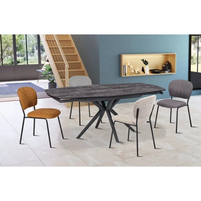 PETITE TABLE EN CÉRAMIQUE EXTENSIBLE OVALE NYMPHEA