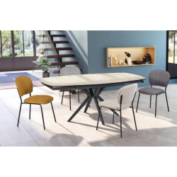 PETITE TABLE EN CÉRAMIQUE EXTENSIBLE OVALE NYMPHEA