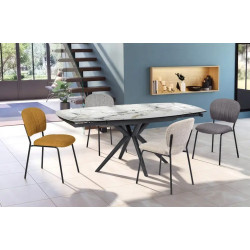 PETITE TABLE EN CÉRAMIQUE EXTENSIBLE OVALE NYMPHEA