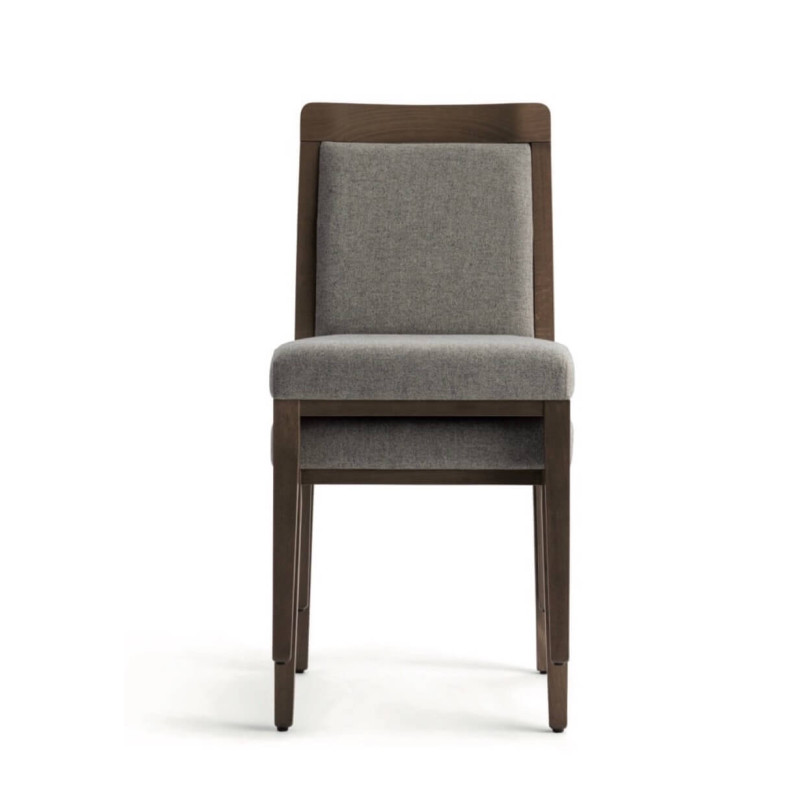 CHAISE EN BOIS EMPILABLE GARNIE OPERA BOHEME